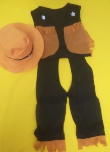 Kids Costumes to Hire - Cowboy - waistcoat, hat, chaps one piece
